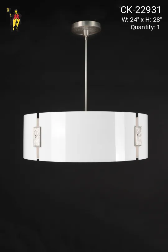 Hanging Acrylic Modern Drum Pendant