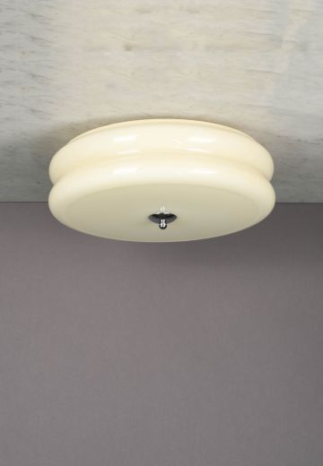 Mid Century Glass Flush Mount Fixture