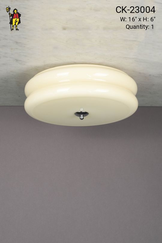 Mid Century Glass Flush Mount Fixture
