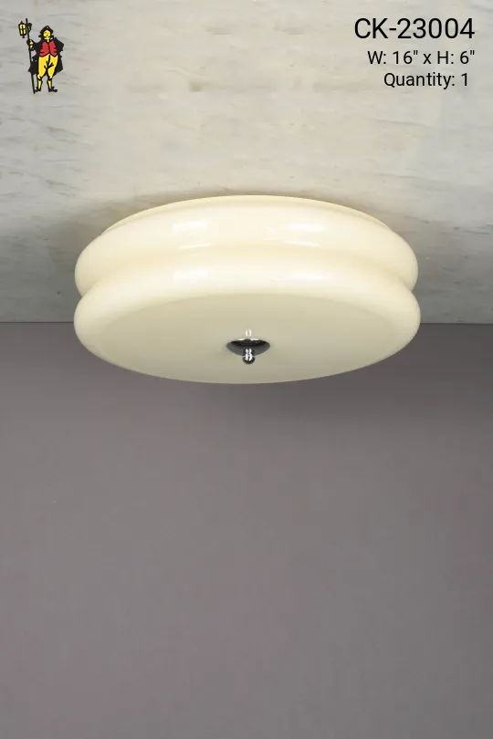 Mid Century Glass Flush Mount Fixture