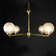 Four Light Glass Globe Shaded Chandelier #0