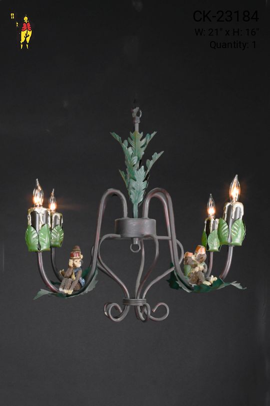 Monkey Four Light Chandelier