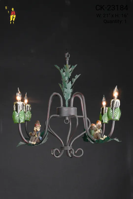 Monkey Four Light Chandelier