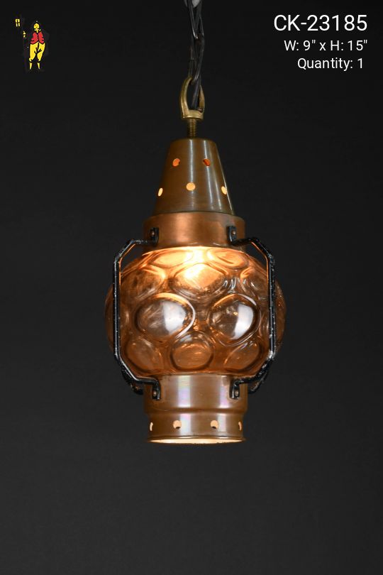 Pierced Brass Small Hanging Lantern