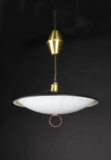 Black & Brass Pull Down Hanging Fixture