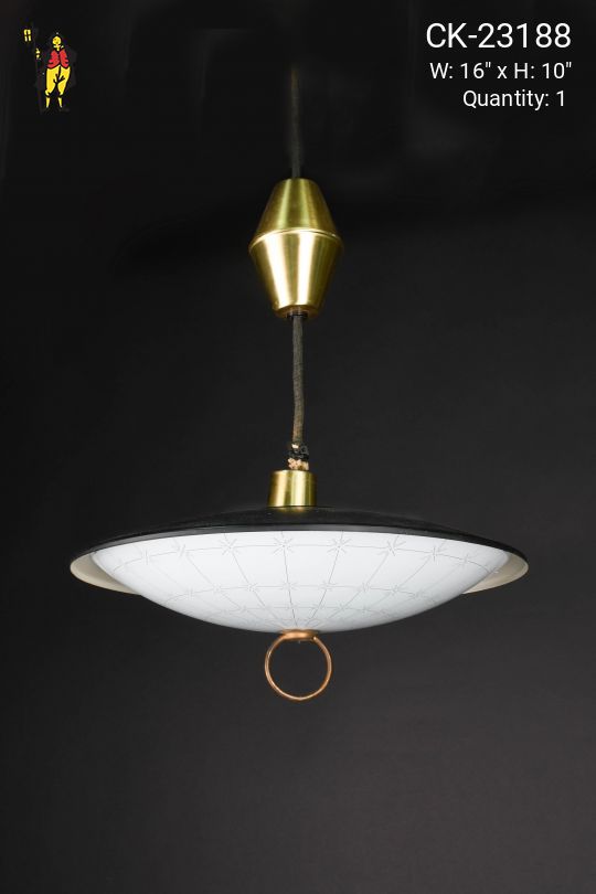 Black & Brass Pull Down Hanging Fixture