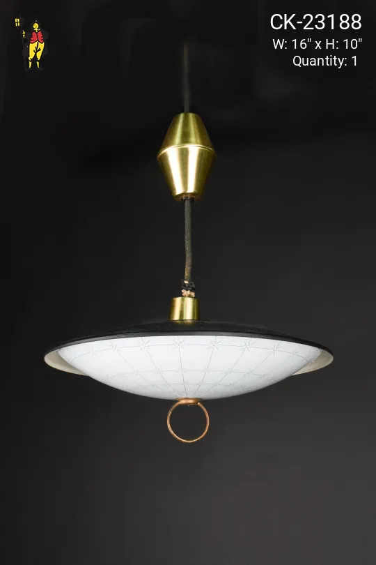 Black & Brass Pull Down Hanging Fixture