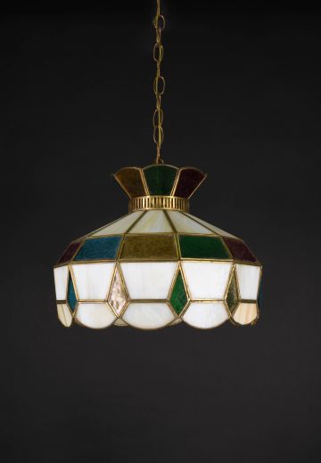 Multi Color Art Glass Hanging Pendant