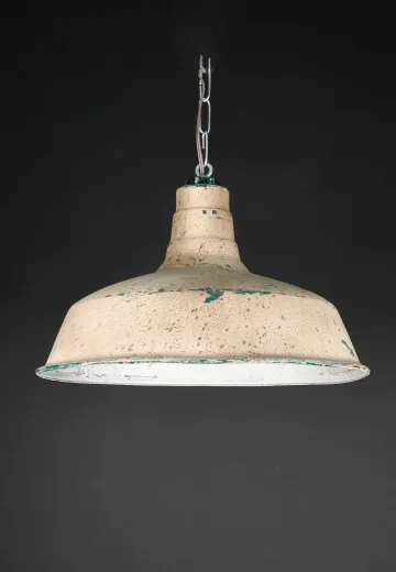 18" Painted White Distressed Hanging RLM