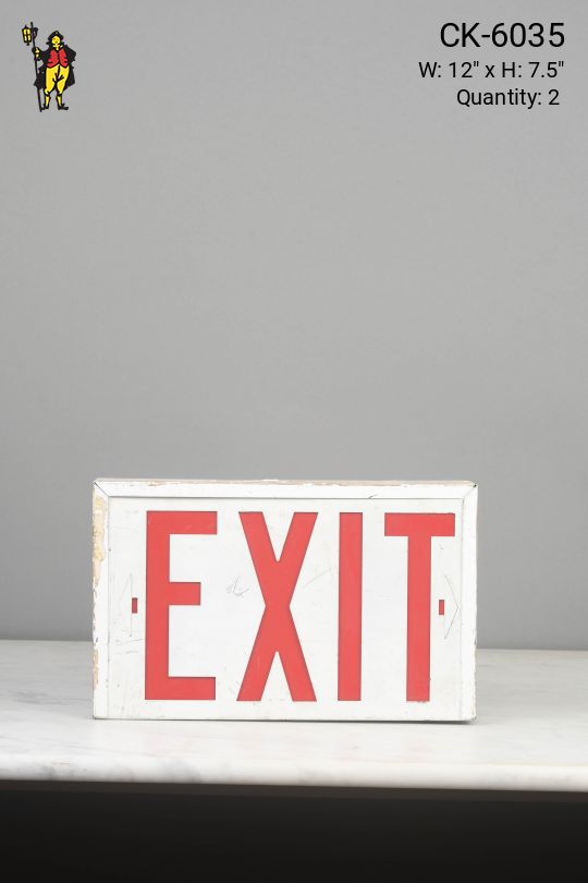 Silver "Exit" Sign