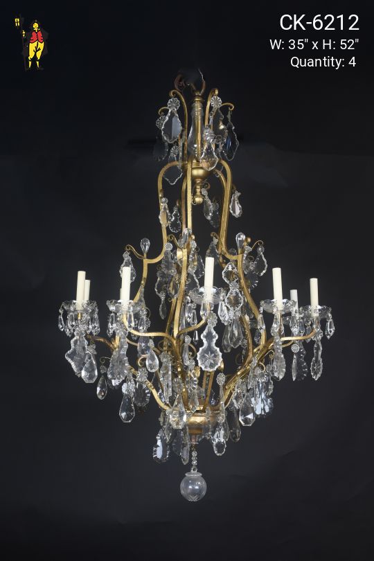 Ten Candle Crystal Chandelier