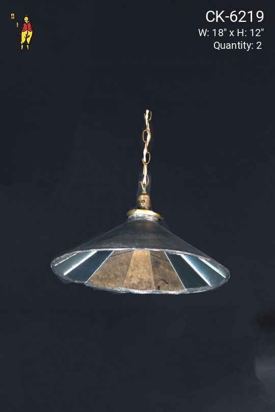 Black Shade Mirrored Hanging Pendant