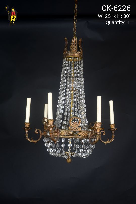 Traditional Crystal & Brass Chandelier