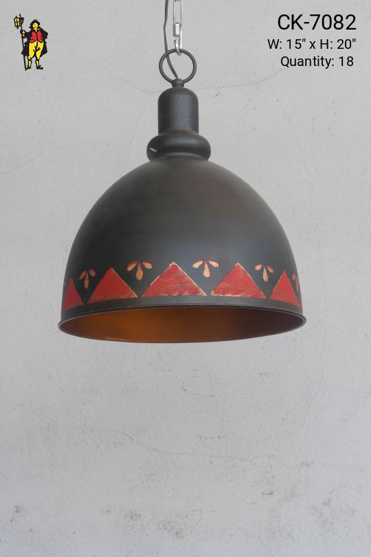 Painted Industrial Hanging Dome