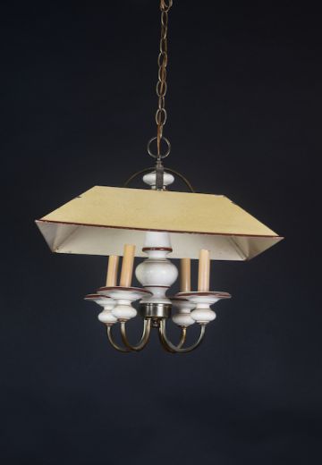 Four Candle Mid Century Style Hanging Fixture