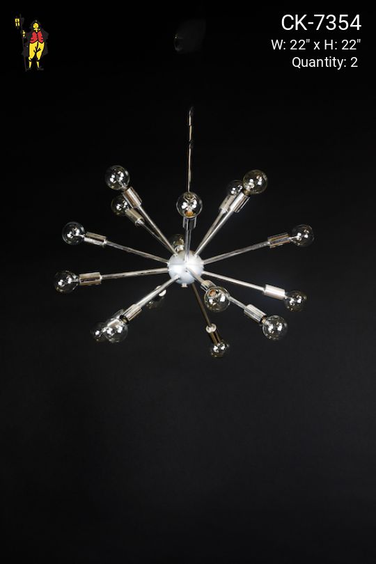 Small Sputnik Style Nickel Hanging Fixture