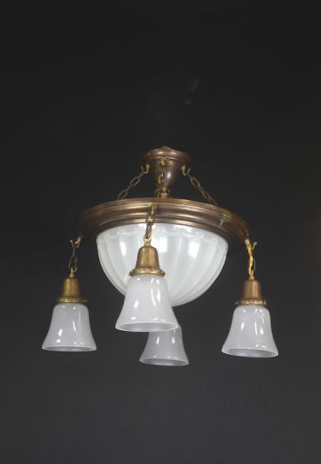 Five Light Glass Bowl Chandelier