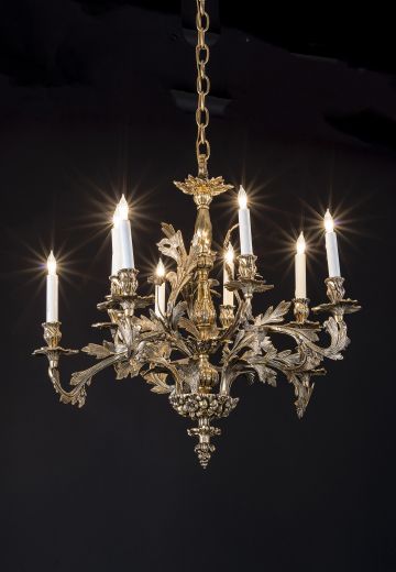 Rococo Style Ten Light Chandelier