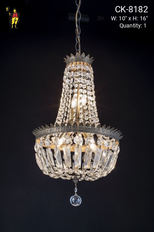 Petite Crystal Basket Chandelier