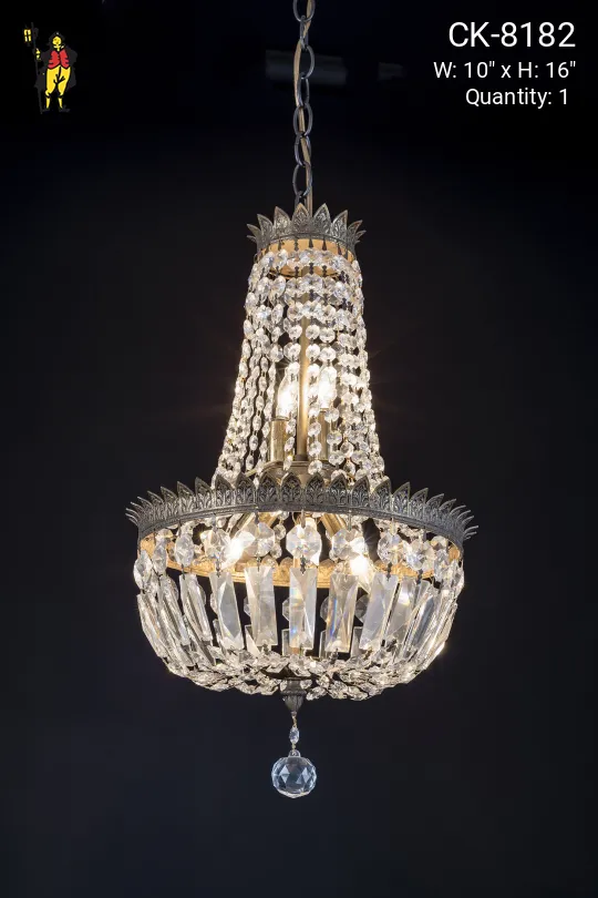 Petite Crystal Basket Chandelier