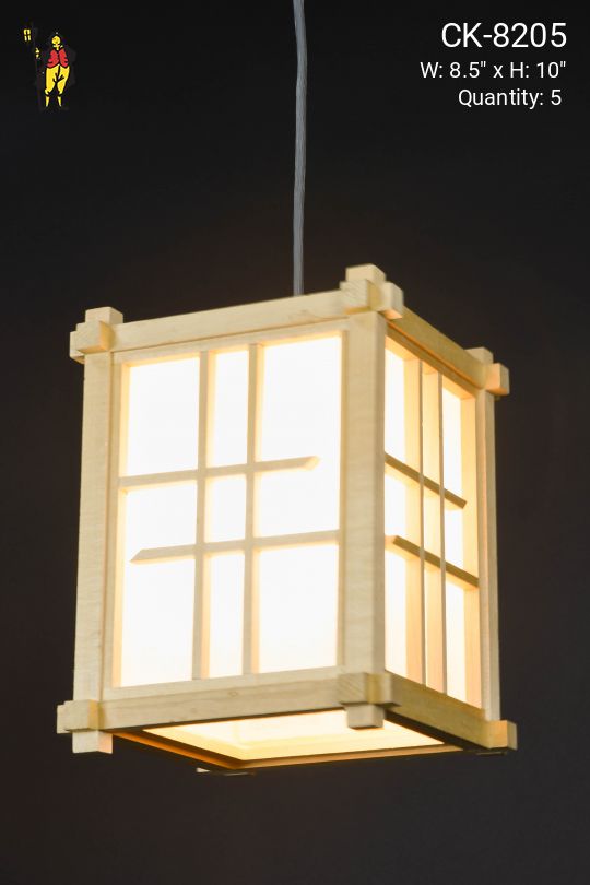 Wooden Lantern Hanging Fixture