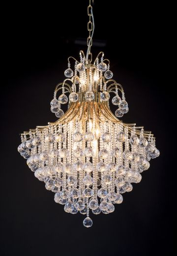 Crystal and Gold Chandelier
