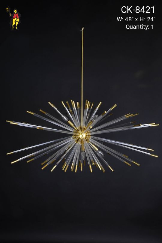 Sputnik Style Glass & Brass Hanging Fixture