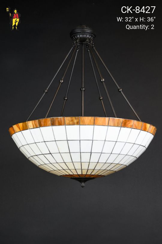 Art Glass Oversized Bowl Chandelier
