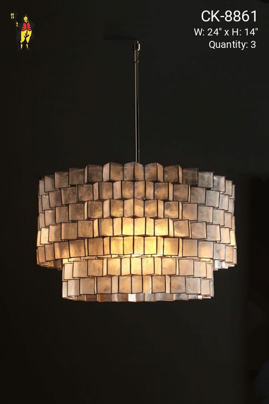 Capiz Shell Contemporary Hanging Fixture