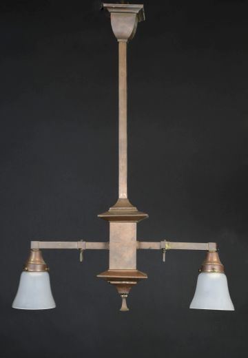 Two Light Straight Arm Hanging Fixture