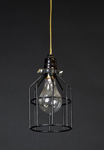 Caged Hanging Bulb Pendant