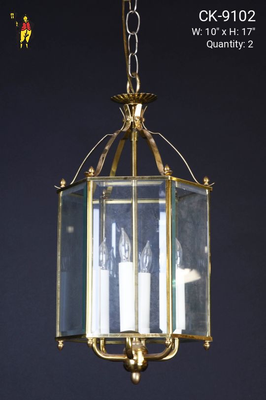 Municipal Brass Hanging Lantern