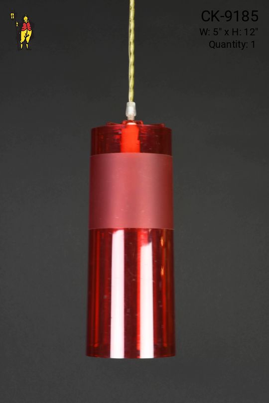 Red Glass Contemporary Pendant