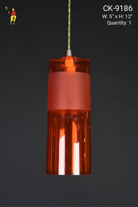 Orange Glass Contemporary Pendant