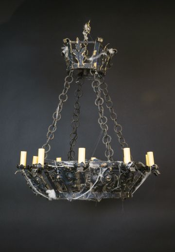 Wrought Iron Gothic Chandelier