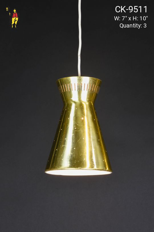 Pierced Brass Hanging Pendant