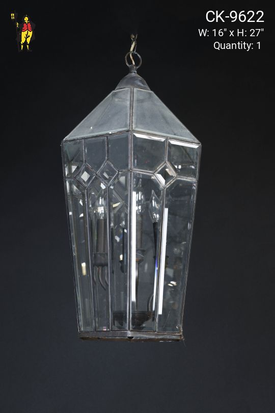 Hanging Glass Four Light Lantern