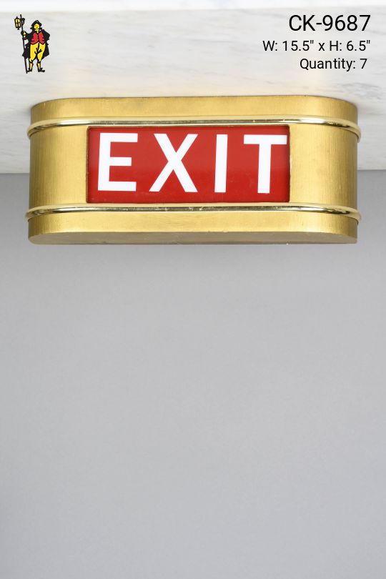 Brass "Exit" Sign