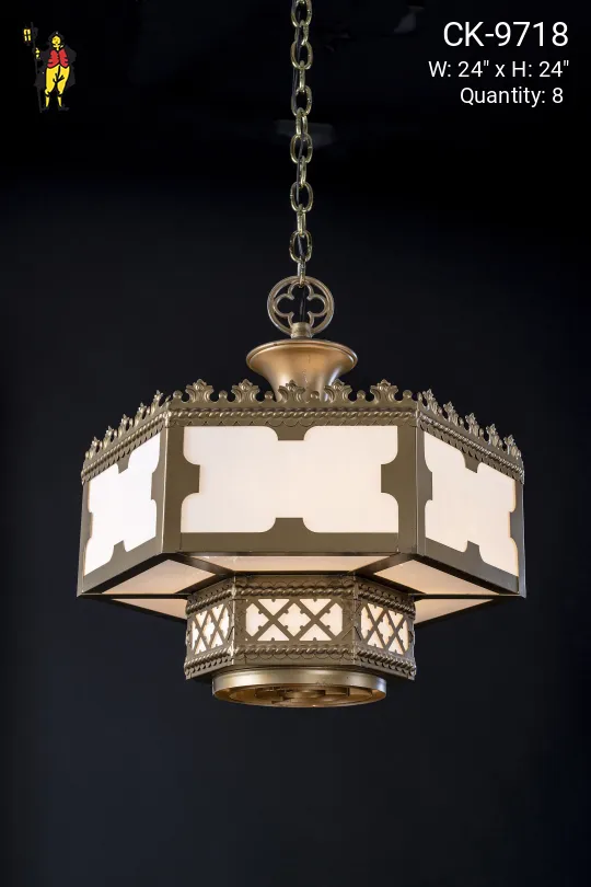 Antique Brass Gothic Hanging Lanterns