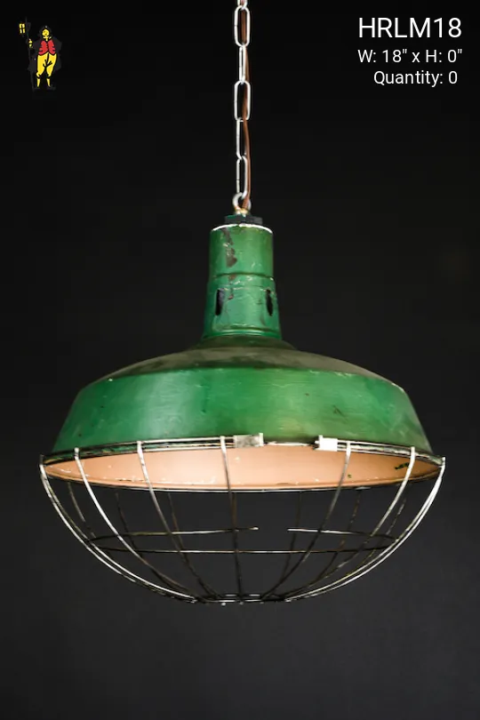 Hanging Eighteen Inch RLM w/Metal Cage
