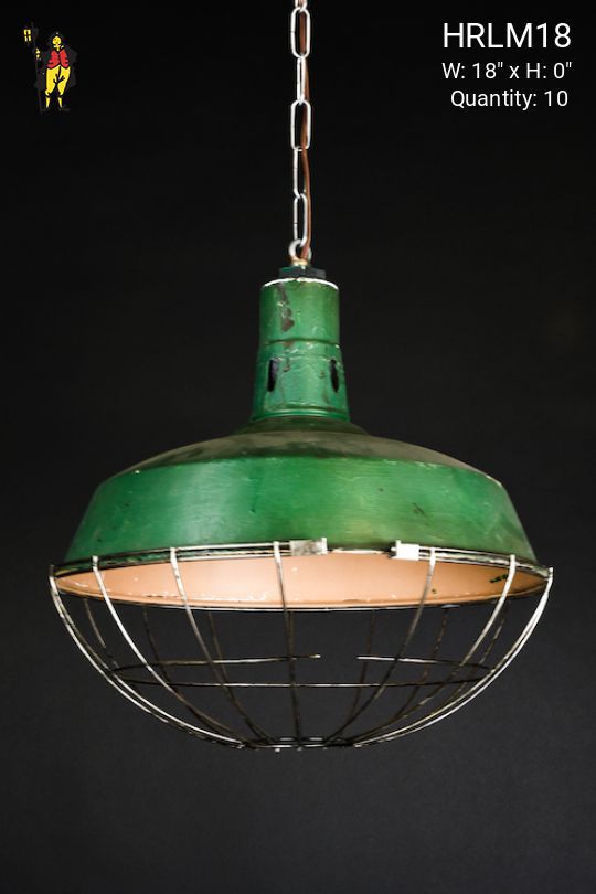 Hanging Eighteen Inch RLM w/Metal Cage