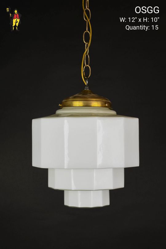 Octagonal Step Glass Hanging Globe