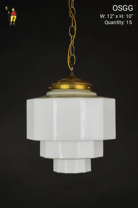Octagonal Step Glass Hanging Globe
