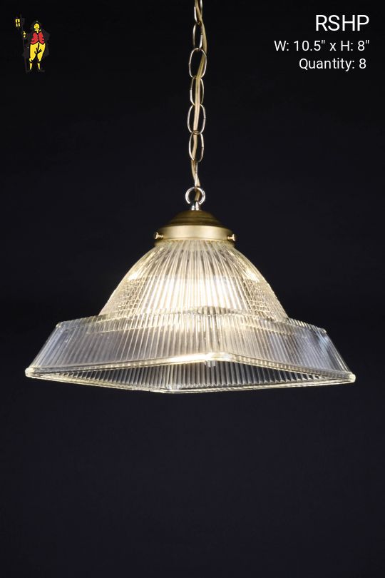 10.5" Hanging Halophane Pendant (3 1/4" Holder)