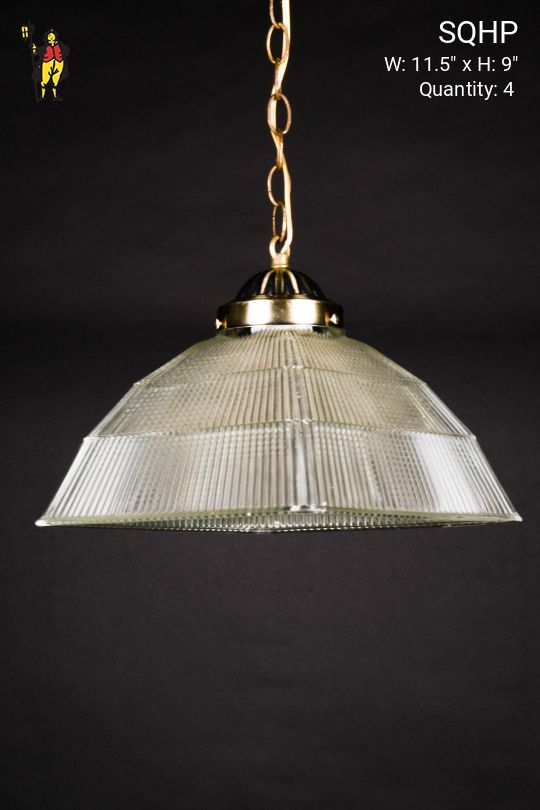 11.5" Hanging Halophane Pendant