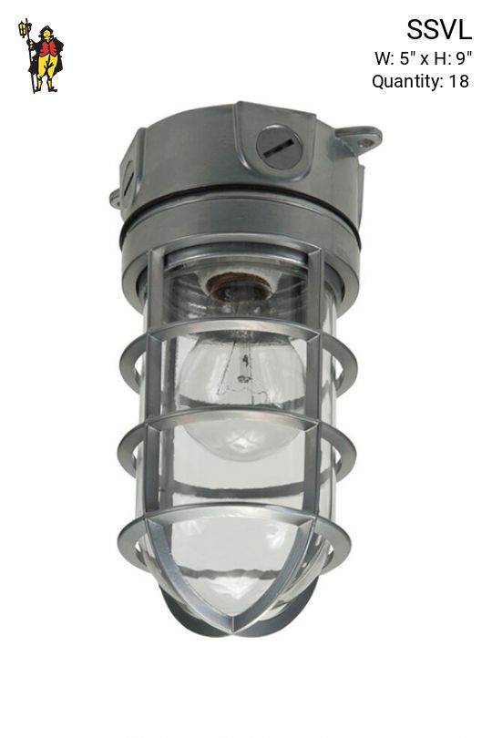 Nickel Flushmount Vapor Light