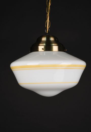 Yellow Striped 14" Schoolhouse Globe