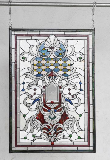 Blue, Red, & White Stain Glass