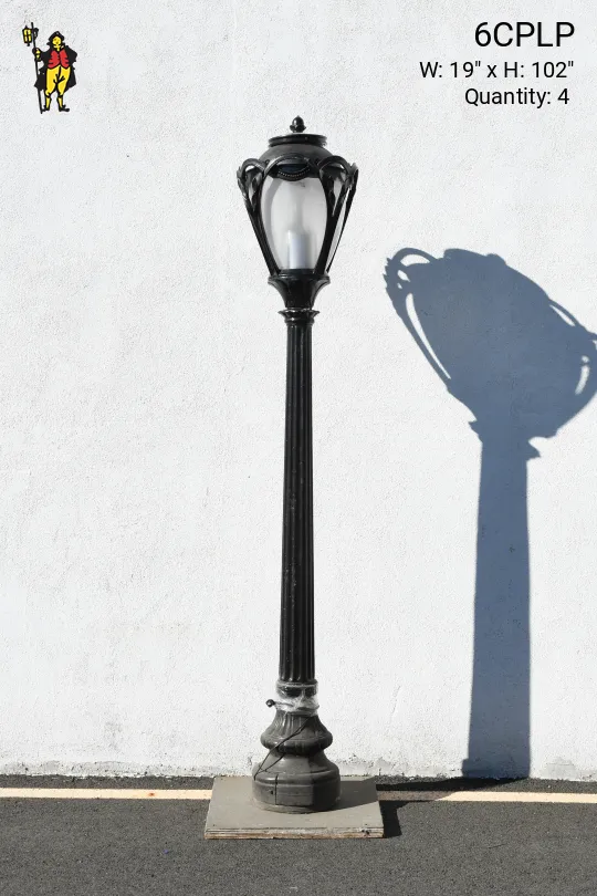 8.5' Black CP Head Lamp Post (6' Post)