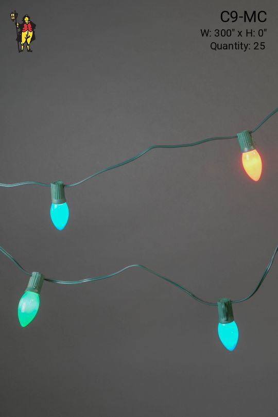25' Multicolor C9 String Lights